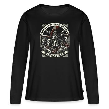 Trojan War Warrior Ancient Greece Greek Mythology - Women's Premium Organic Long Sleeve Shirt - black - Front - Julia (174cm)