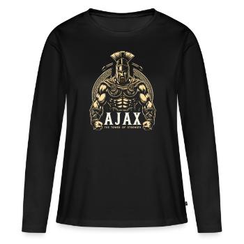 Trojan War Warrior Ancient Greece Greek Mythology - Women's Premium Organic Long Sleeve Shirt - black - Front - Julia (174cm)