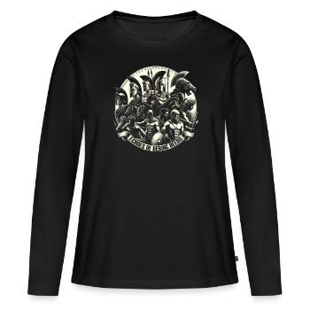 Trojan War Warrior Ancient Greece Greek Mythology - Women's Premium Organic Long Sleeve Shirt - black - Front - Julia (174cm)
