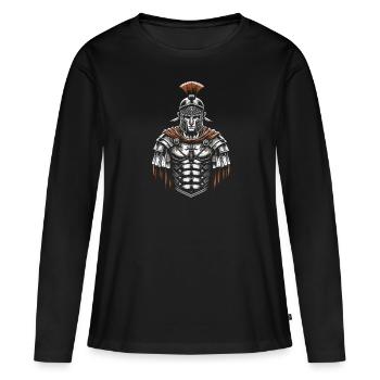 Légionnaires romains Rome antique Empire romain - T-shirt manches longues Premium bio Femme - noir - Devant - Julia (174cm)