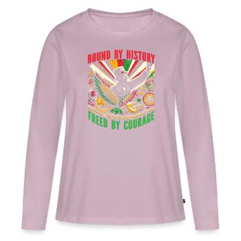 Emancipation Proclamation African Juneteenth - Women's Premium Organic Long Sleeve Shirt - dusky pink - Front - Julia (174cm)