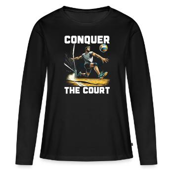 Indoor Volleyball Lover Sport Volleyball Player - Women's Premium Organic Long Sleeve Shirt - black - Front - Julia (174cm)