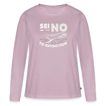 Endangered Species Sei Whale Animal Rights - Women's Premium Organic Long Sleeve Shirt - dusky pink - Front - Julia (174cm)