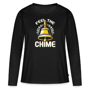 Joueur de cloches musicales musicien amoureux des cloches - T-shirt manches longues Premium bio Femme - noir - Devant - Julia (174cm)
