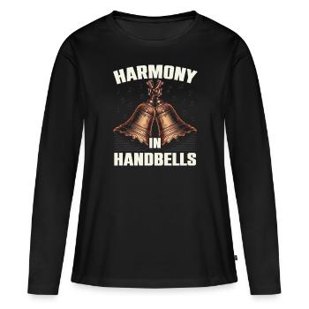 Joueur de cloches musicales musicien amoureux des cloches - T-shirt manches longues Premium bio Femme - noir - Devant - Julia (174cm)