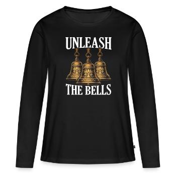 Joueur de cloches musicales musicien amoureux des cloches - T-shirt manches longues Premium bio Femme - noir - Devant - Julia (174cm)