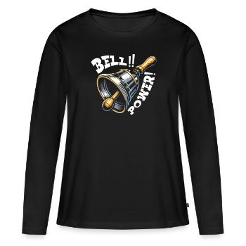 Joueur de cloches musicales musicien amoureux des cloches - T-shirt manches longues Premium bio Femme - noir - Devant - Julia (174cm)