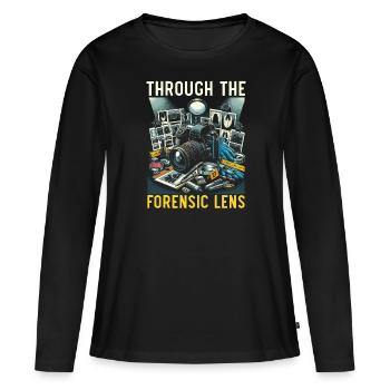 Photographe médico-légal Enquête sur les scènes de crime - T-shirt manches longues Premium bio Femme - noir - Devant - Julia (174cm)
