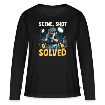 Photographe médico-légal Enquête sur les scènes de crime - T-shirt manches longues Premium bio Femme - noir - Devant - Julia (174cm)