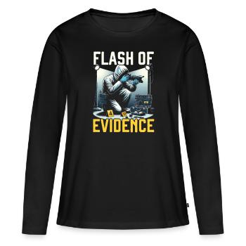 Photographe médico-légal Enquête sur les scènes de crime - T-shirt manches longues Premium bio Femme - noir - Devant - Julia (174cm)