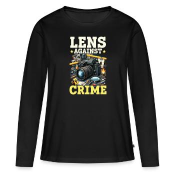 Photographe médico-légal Enquête sur les scènes de crime - T-shirt manches longues Premium bio Femme - noir - Devant - Julia (174cm)