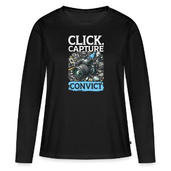 Photographe médico-légal Enquête sur les scènes de crime - T-shirt manches longues Premium bio Femme - noir - Devant - Julia (174cm)