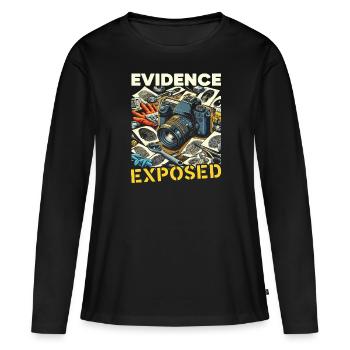 Photographe médico-légal Enquête sur les scènes de crime - T-shirt manches longues Premium bio Femme - noir - Devant - Julia (174cm)
