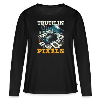 Photographe médico-légal Enquête sur les scènes de crime - T-shirt manches longues Premium bio Femme - noir - Devant - Julia (174cm)