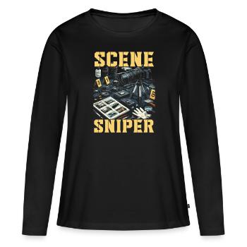 Photographe médico-légal Enquête sur les scènes de crime - T-shirt manches longues Premium bio Femme - noir - Devant - Julia (174cm)