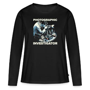 Photographe médico-légal Enquête sur les scènes de crime - T-shirt manches longues Premium bio Femme - noir - Devant - Julia (174cm)