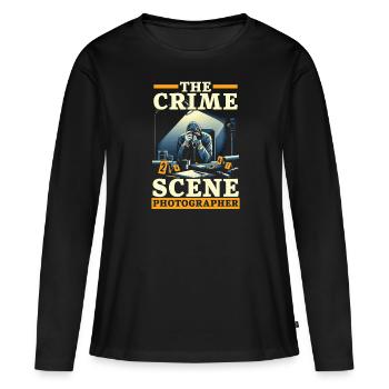 Photographe médico-légal Enquête sur les scènes de crime - T-shirt manches longues Premium bio Femme - noir - Devant - Julia (174cm)