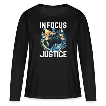 Photographe médico-légal Enquête sur les scènes de crime - T-shirt manches longues Premium bio Femme - noir - Devant - Julia (174cm)