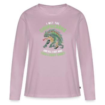 Chupacabra Legendary Creature Beast Cryptozoology - Women's Premium Organic Long Sleeve Shirt - dusky pink - Front - Julia (174cm)