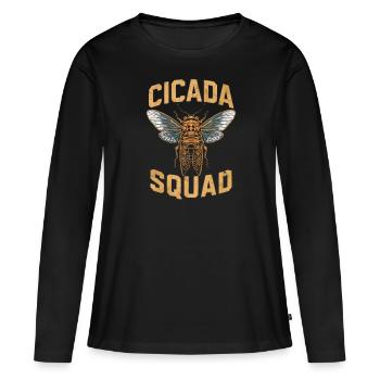 Cicada Invasion Insect Brood Cicada Survivor - Women's Premium Organic Long Sleeve Shirt - black - Front - Julia (174cm)