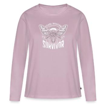 Cicada Invasion Insect Brood Cicada Survivor - Women's Premium Organic Long Sleeve Shirt - dusky pink - Front - Julia (174cm)