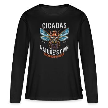 Cicada Invasion Insect Brood Cicada Survivor - Women's Premium Organic Long Sleeve Shirt - black - Front - Julia (174cm)