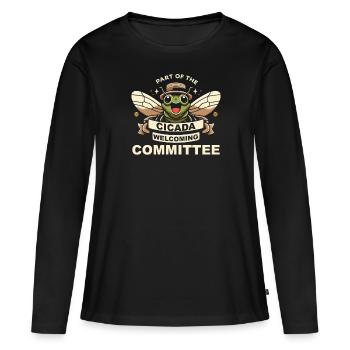 Cicada Invasion Insect Brood Cicada Survivor - Women's Premium Organic Long Sleeve Shirt - black - Front - Julia (174cm)
