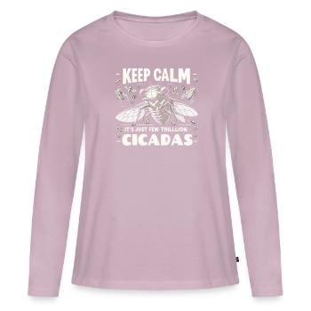 Cicada Invasion Insect Brood Cicada Survivor - Women's Premium Organic Long Sleeve Shirt - dusky pink - Front - Julia (174cm)
