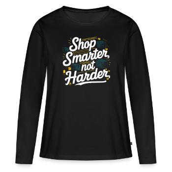 Entrepreneur en commerce électronique d’entreprise de dropshipping - T-shirt manches longues Premium bio Femme - noir - Devant - Julia (174cm)
