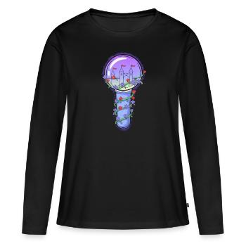 K-Pop Musique pop coréenne Corée du Sud Kpop Lightstick - T-shirt manches longues Premium bio Femme - noir - Devant - Julia (174cm)