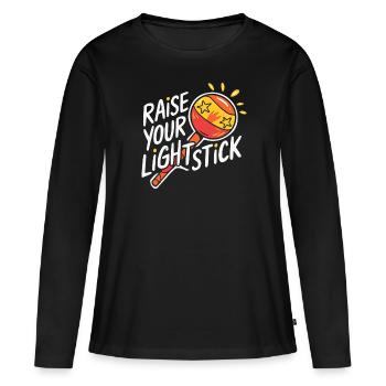 K-Pop Musique pop coréenne Corée du Sud Kpop Lightstick - T-shirt manches longues Premium bio Femme - noir - Devant - Julia (174cm)