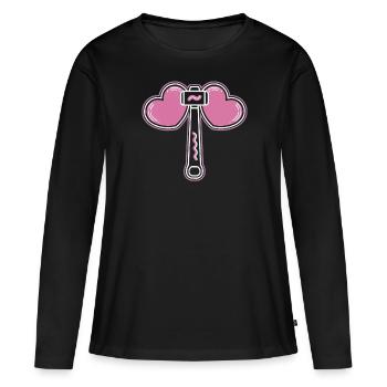 K-Pop Musique pop coréenne Corée du Sud Kpop Lightstick - T-shirt manches longues Premium bio Femme - noir - Devant - Julia (174cm)