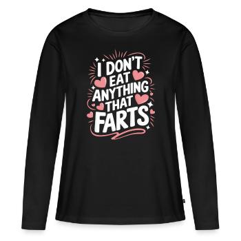 Végétarien Végétalien Végétarien Végétarien - T-shirt manches longues Premium bio Femme - noir - Devant - Julia (174cm)