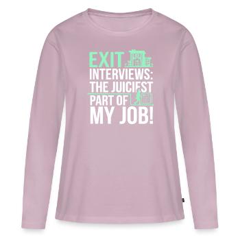 HR Manager Human Resource Employee Exit Interview - Women's Premium Organic Long Sleeve Shirt - dusky pink - Front - Julia (174cm)
