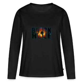 Trou noir - trou noir - T-shirt manches longues Premium bio Femme - noir - Devant - Julia (174cm)