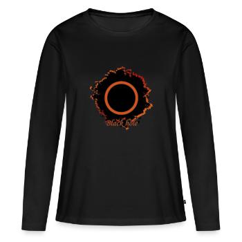 Trou noir - trou noir - T-shirt manches longues Premium bio Femme - noir - Devant - Julia (174cm)