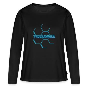 Computer programmer - programmer - Women's Premium Organic Long Sleeve Shirt - black - Front - Julia (174cm)