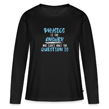 Physique - T-shirt manches longues Premium bio Femme - noir - Devant - Julia (174cm)