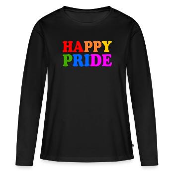 Happy pride - T-shirt manches longues Premium bio Femme - noir - Devant - Julia (174cm)