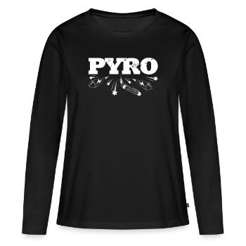 Missiles et pétards Pyro - T-shirt manches longues Premium bio Femme - noir - Devant - Julia (174cm)