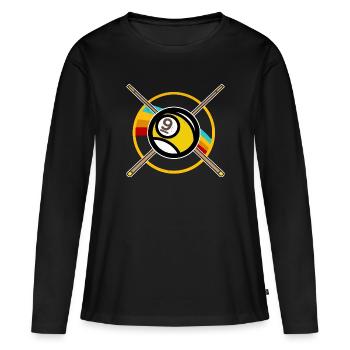 Billard 9 boules - T-shirt manches longues Premium bio Femme - noir - Devant - Julia (174cm)
