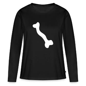 Os squelette - T-shirt manches longues Premium bio Femme - noir - Devant - Julia (174cm)