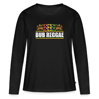 Dub reggae - T-shirt manches longues Premium bio Femme - noir - Devant - Julia (174cm)