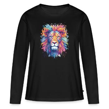 I AM ♌️ LEO ♌️ - Women's Premium Organic Long Sleeve Shirt - black - Front - Julia (174cm)