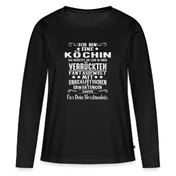 ich bin eine Köchin - Frauen Premium Bio Langarmshirt - Schwarz - Vorne - Julia (174cm)