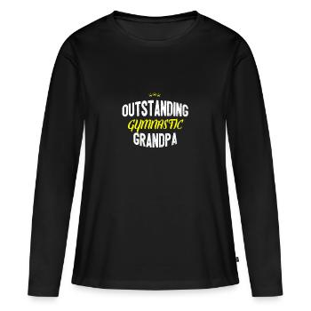 Distressed - EXCEPTIONNEL DE GYMNASTIQUE PAPA - T-shirt manches longues Premium bio Femme - noir - Devant - Julia (174cm)