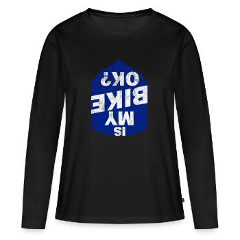 Mon vélo d'accord? - T-shirt manches longues Premium bio Femme - noir - Devant - Julia (174cm)