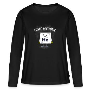 Cadeau d'hélium bras - T-shirt manches longues Premium bio Femme - noir - Devant - Julia (174cm)