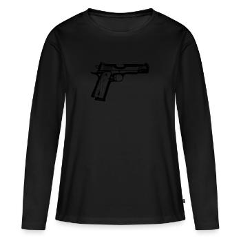 1911 pistol - Women's Premium Organic Long Sleeve Shirt - black - Front - Julia (174cm)
