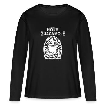 Avocat Holy Moly Guacamole Nacho amant - T-shirt manches longues Premium bio Femme - noir - Devant - Julia (174cm)